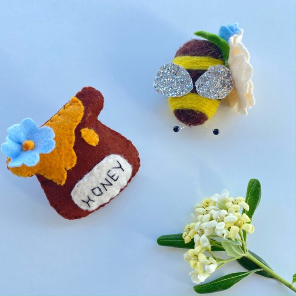 Arı ve Bal İkili Saç Aksesuarı