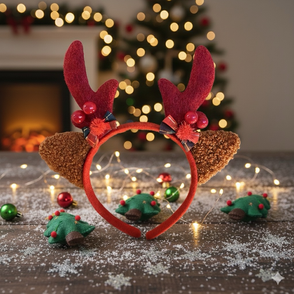 Yeni Yıl Geyik Saç Tacı Yeni Yıl Geyik Saç Tacı